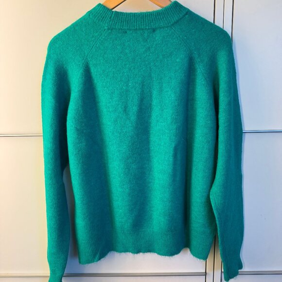 ZARA Alpaca Wool Blend Soft Sweater Teal Green M NWT 9598/129 - Picture 3 of 5